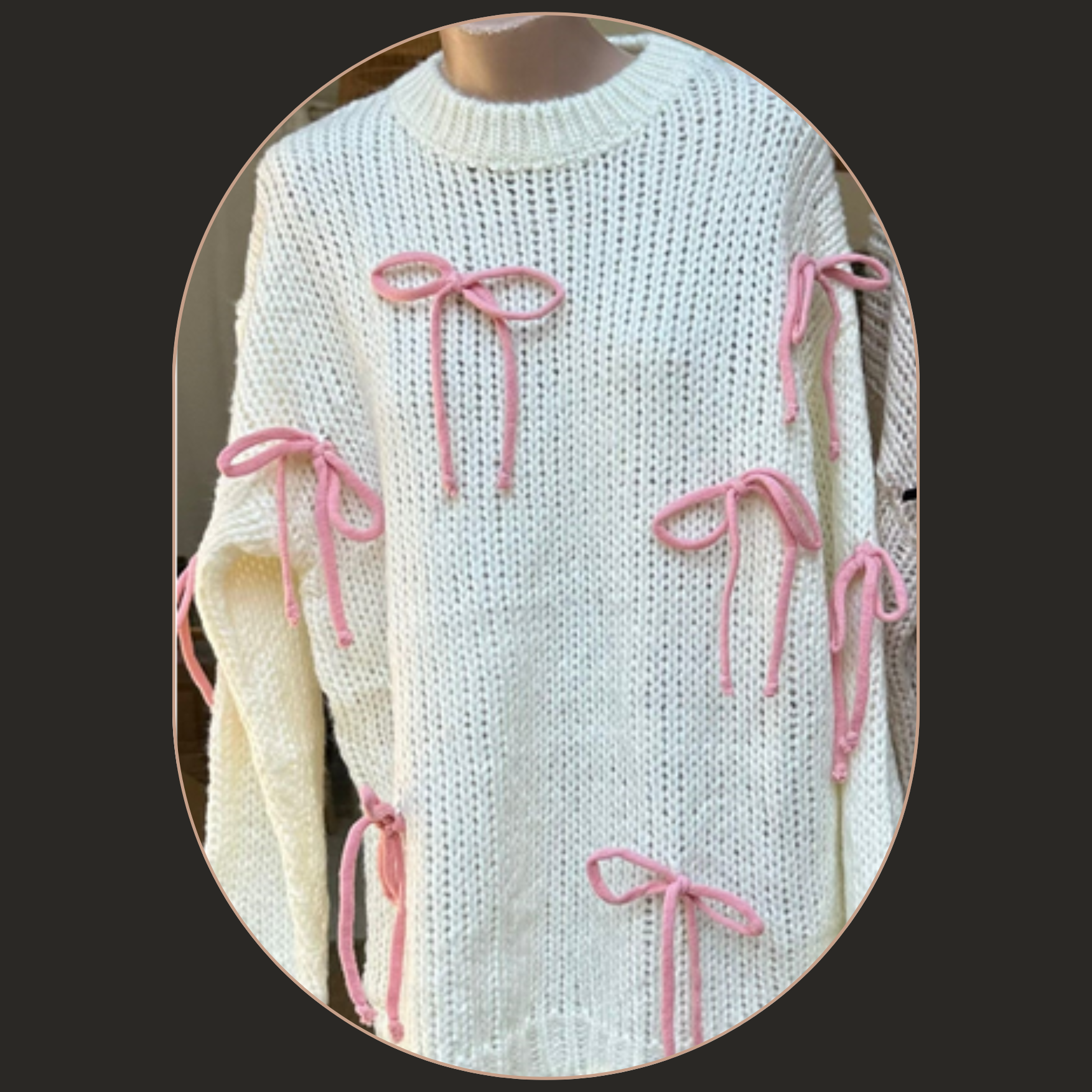 Penny Bow Sweater - Pink