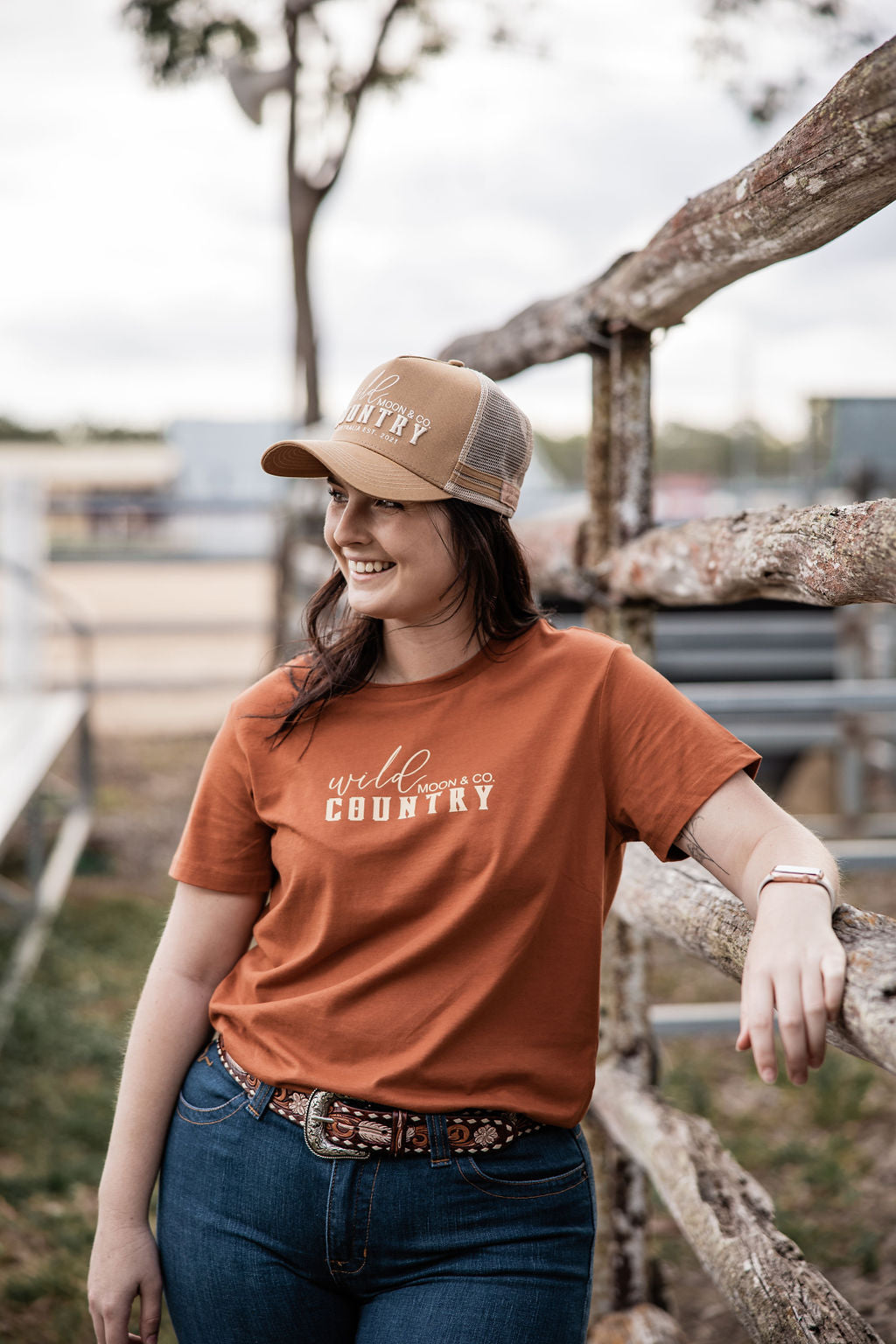 Out West Ladies Tee - Copper